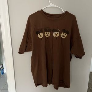 Disneyland Mickey Mouse brown shirt